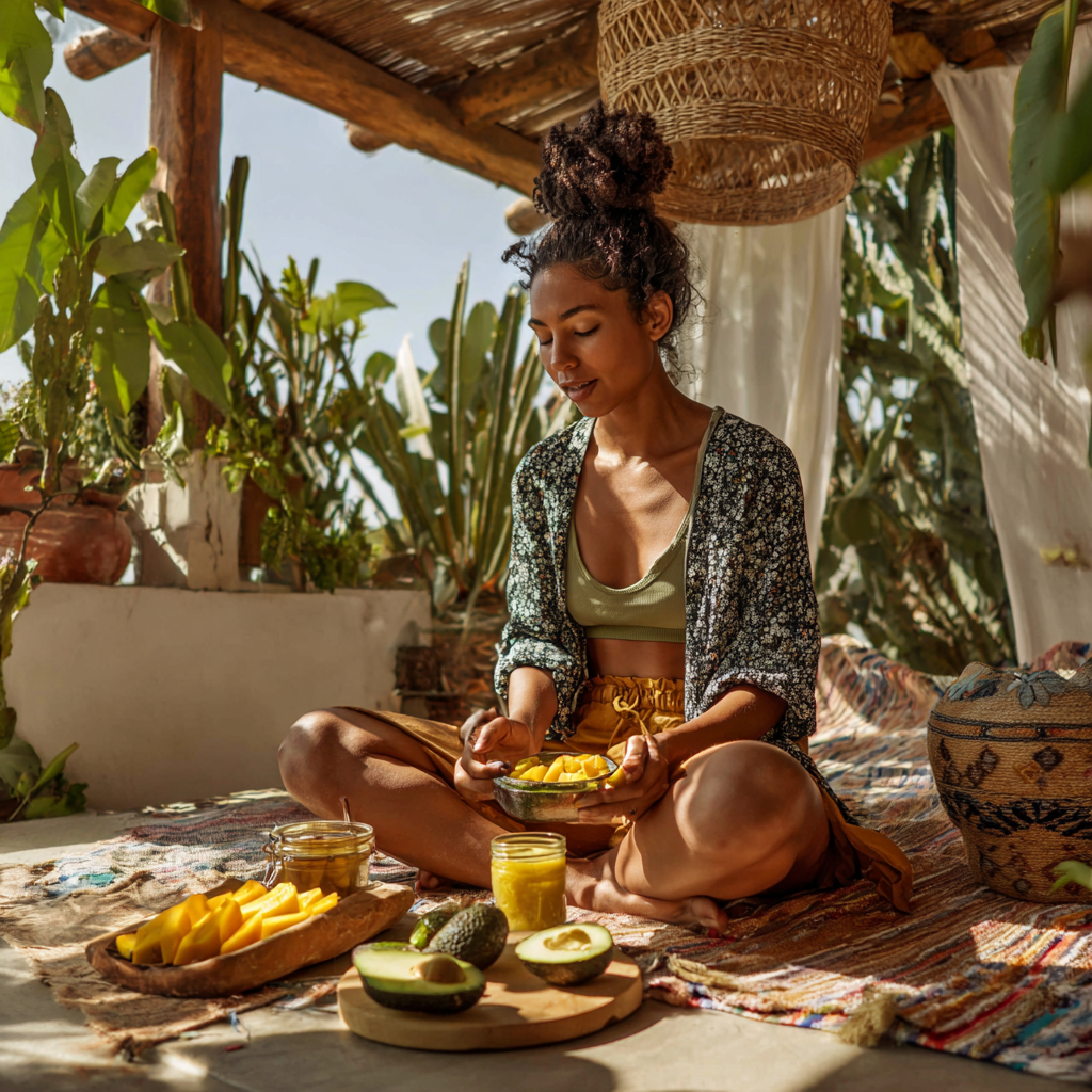 Zdravé potraviny bohaté na omega-3 a antioxidanty — ryby, zelenina, olivový olej